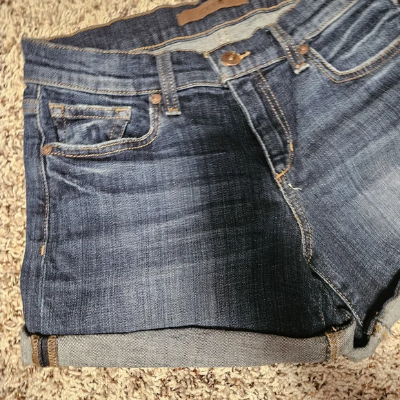 Joe's Jeans Dark Blue Rolled Hem Shorts - Picture 3 of 9